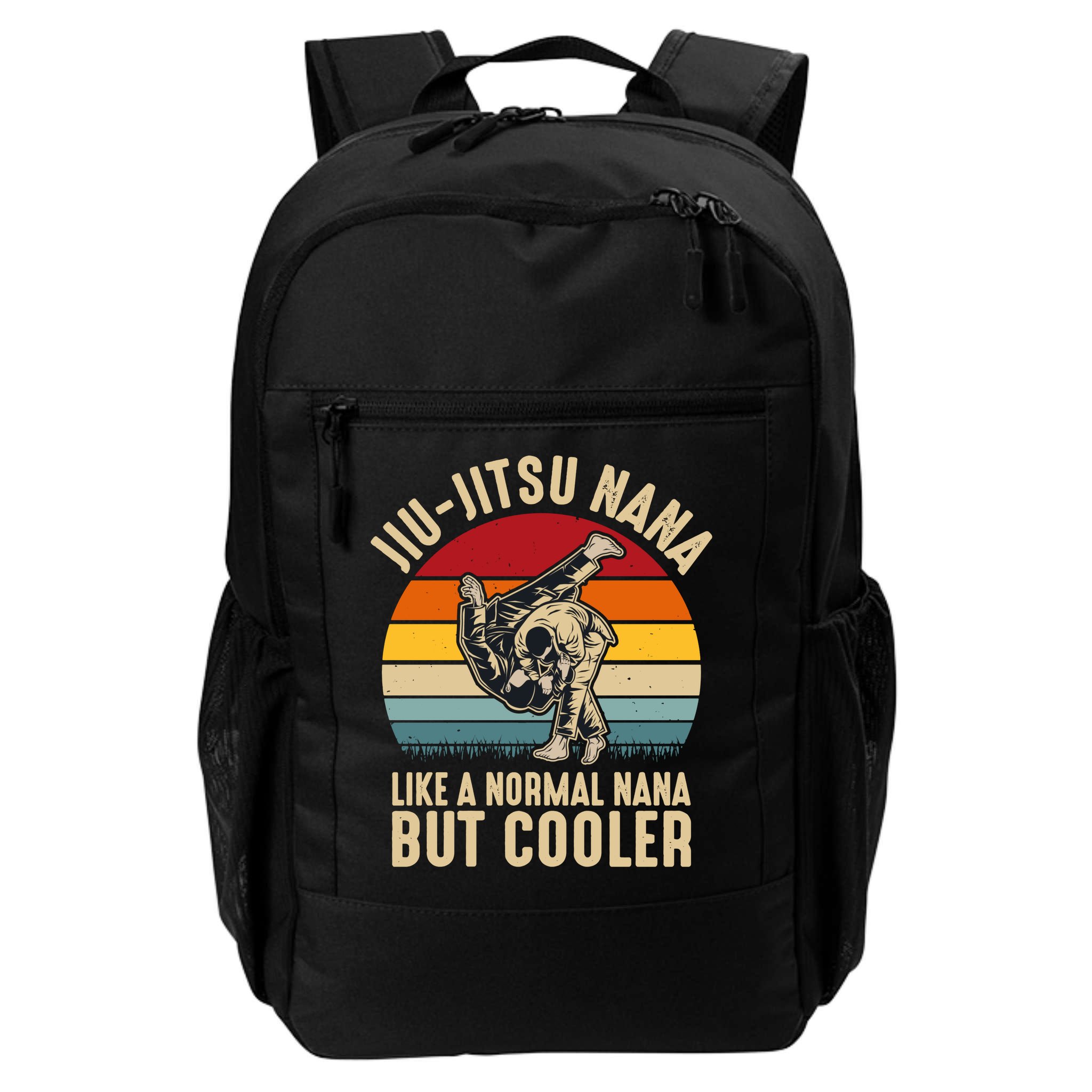 Like A Normal Nana But Cooler Jiu Jitsu Nana Funny Vintage Backpack