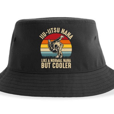 Like A Normal Nana But Cooler Jiu Jitsu Nana Funny Vintage Sustainable Bucket Hat