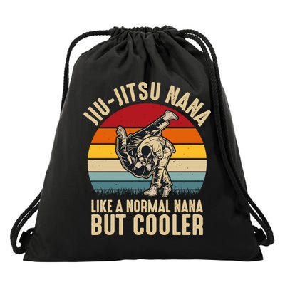 Like A Normal Nana But Cooler Jiu Jitsu Nana Funny Vintage Drawstring Bag