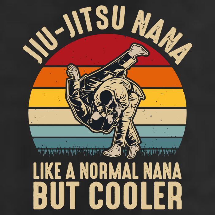 Like A Normal Nana But Cooler Jiu Jitsu Nana Funny Vintage Golf Towel