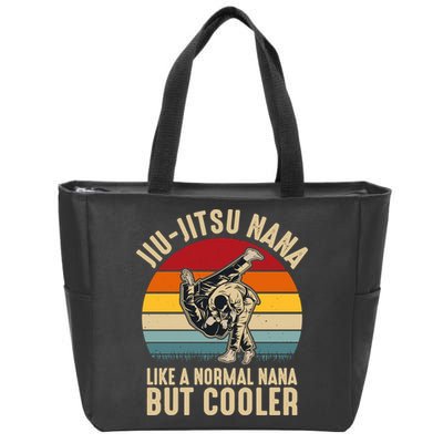 Like A Normal Nana But Cooler Jiu Jitsu Nana Funny Vintage Zip Tote Bag