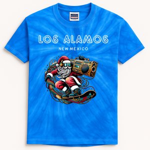 Los Alamos New Mexico Cool Snowboard Christmas Santa Great Gift Kids Tie-Dye T-Shirt