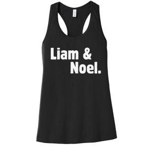 Liam And Noel Names Throwback Retro 90s Boy Girl Women's Racerback Tank