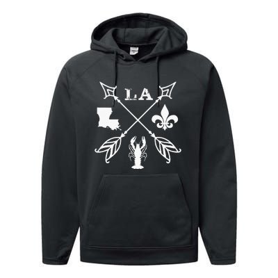 Louisiana Arrow New Orleans Mardi Gras Performance Fleece Hoodie