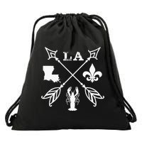 Louisiana Arrow New Orleans Mardi Gras Drawstring Bag