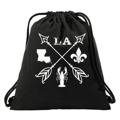 Louisiana Arrow New Orleans Mardi Gras Drawstring Bag