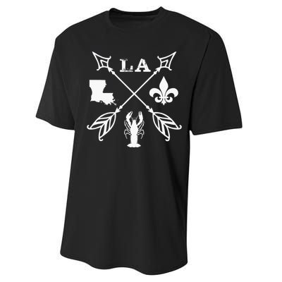 Louisiana Arrow New Orleans Mardi Gras Performance Sprint T-Shirt