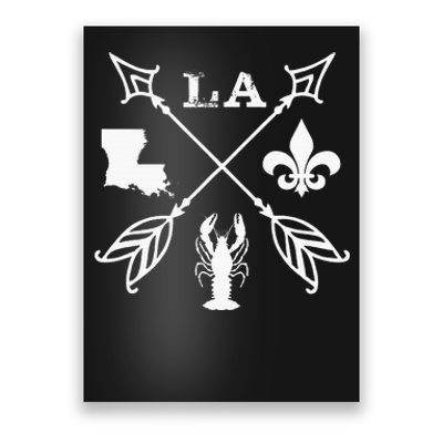 Louisiana Arrow New Orleans Mardi Gras Poster