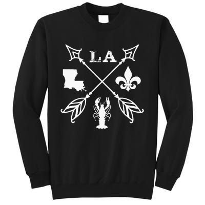 Louisiana Arrow New Orleans Mardi Gras Tall Sweatshirt