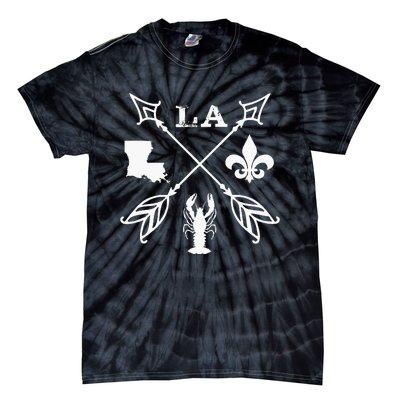 Louisiana Arrow New Orleans Mardi Gras Tie-Dye T-Shirt