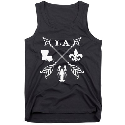 Louisiana Arrow New Orleans Mardi Gras Tank Top