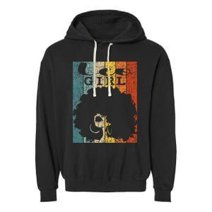 Leo Afro Natural Hair Diva Black Woman Zodiac Garment-Dyed Fleece Hoodie