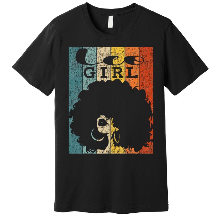 Leo Afro Natural Hair Diva Black Woman Zodiac Premium T-Shirt