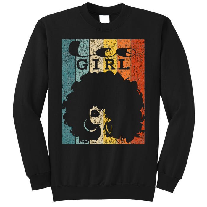 Leo Afro Natural Hair Diva Black Woman Zodiac Tall Sweatshirt