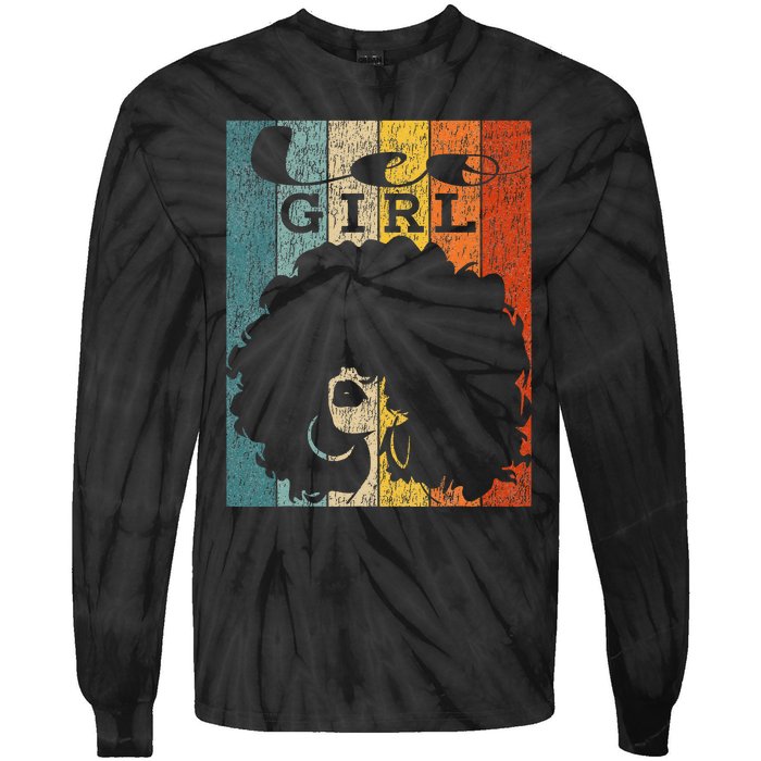 Leo Afro Natural Hair Diva Black Woman Zodiac Tie-Dye Long Sleeve Shirt