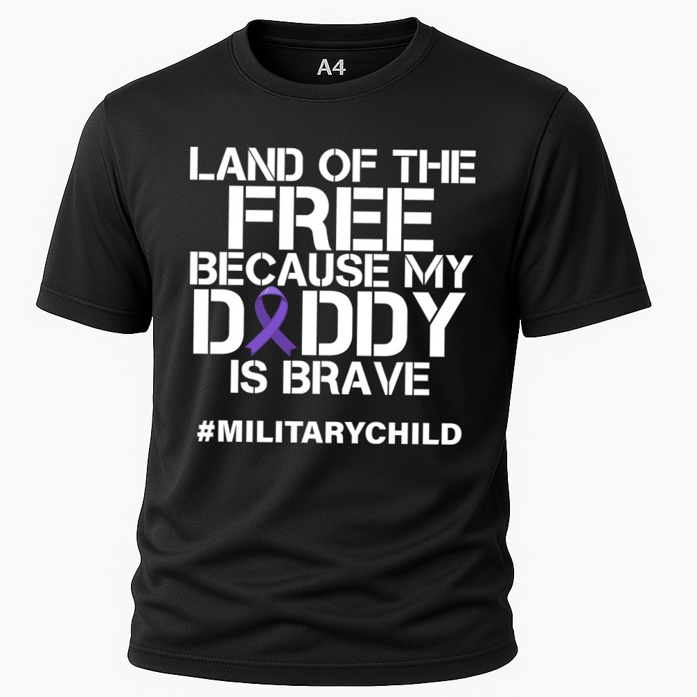 Land Of The Free Because My Daddy Is Brave Performance Shirt