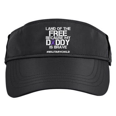 Land Of The Free Because My Daddy Is Brave Adult Drive Performance Visor