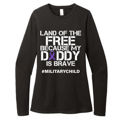 Land Of The Free Because My Daddy Is Brave Womens CVC Long Sleeve Shirt