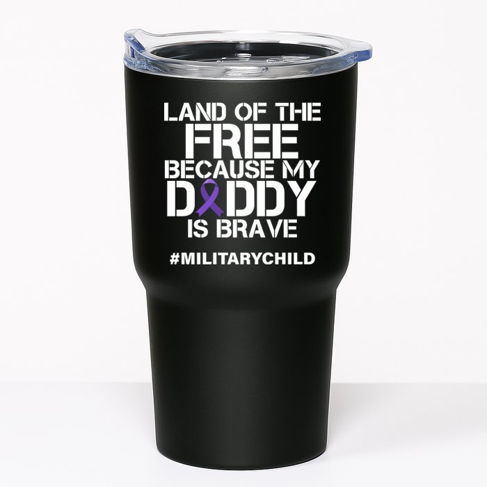 Land Of The Free Because My Daddy Is Brave Tumbler