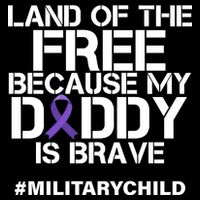 Land Of The Free Because My Daddy Is Brave Baby Bodysuit