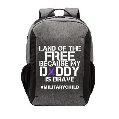 Land Of The Free Because My Daddy Is Brave Vector Backpack
