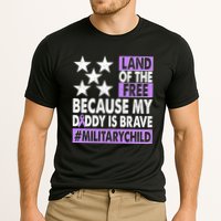 Land Of The Free Because My Daddy Is Brave Military Child Cooling Performance Crew T-Shirt