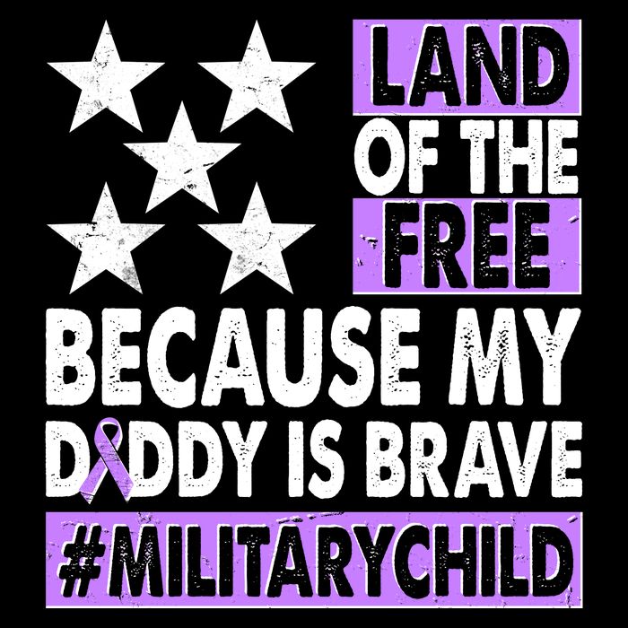 Land Of The Free Because My Daddy Is Brave Military Child Poster