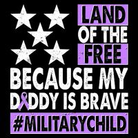 Land Of The Free Because My Daddy Is Brave Military Child Wool Snapback Cap