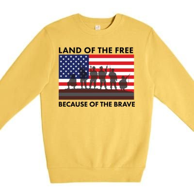 Land Of The Free Because Of The Brave Premium Crewneck Sweatshirt