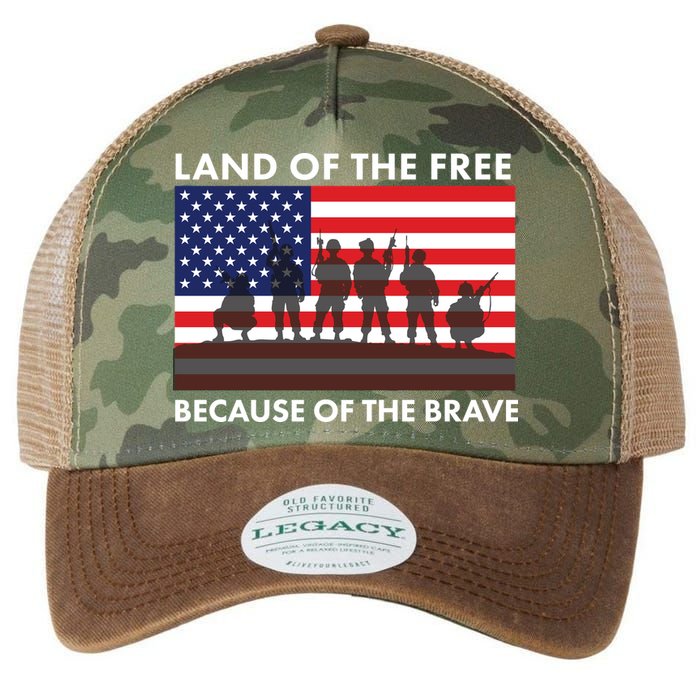 Land Of The Free Because Of The Brave Legacy Tie Dye Trucker Hat