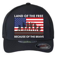 Land Of The Free Because Of The Brave Flexfit Unipanel Trucker Cap