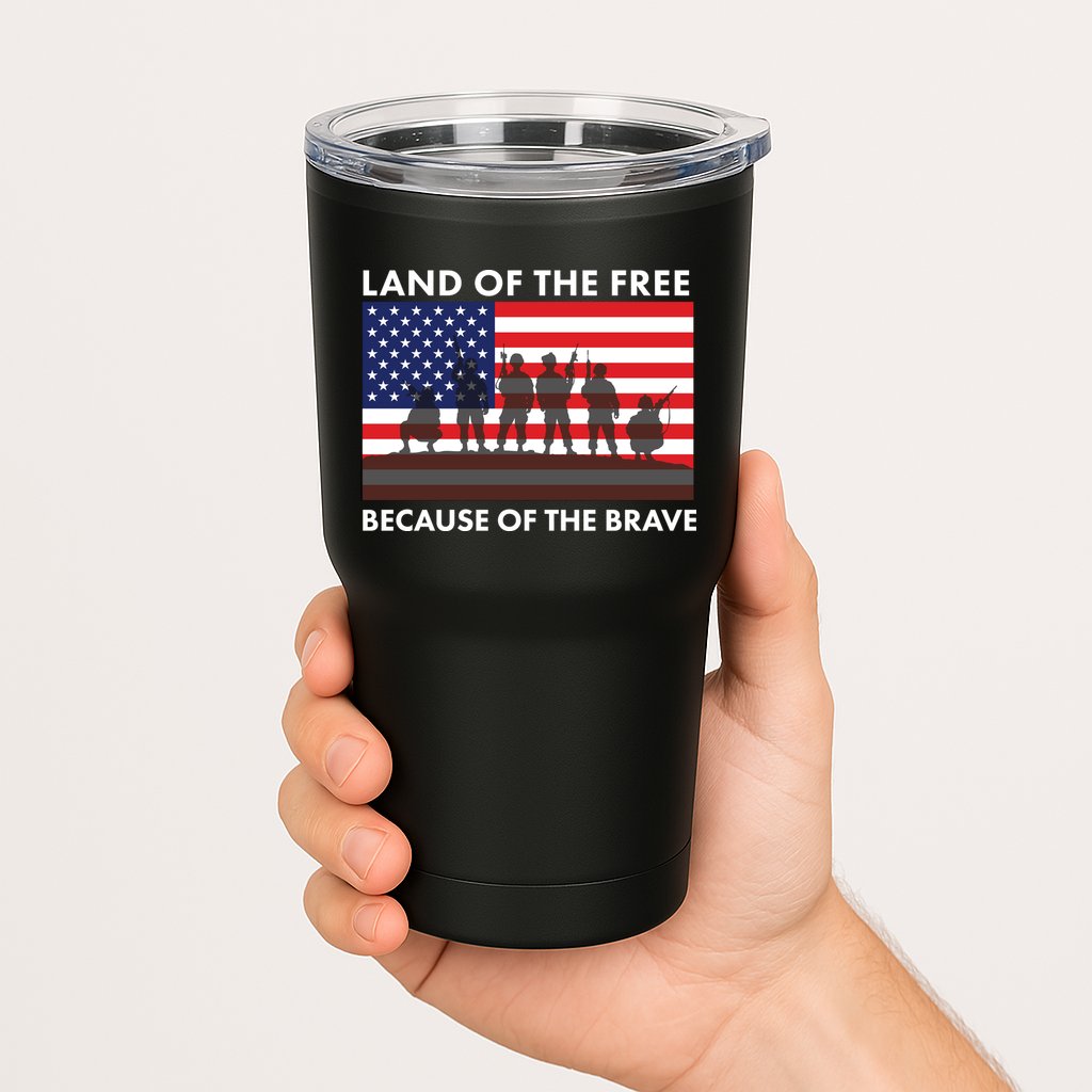 Land Of The Free Because Of The Brave Tumbler