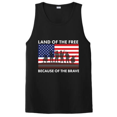 Land Of The Free Because Of The Brave PosiCharge Competitor Tank