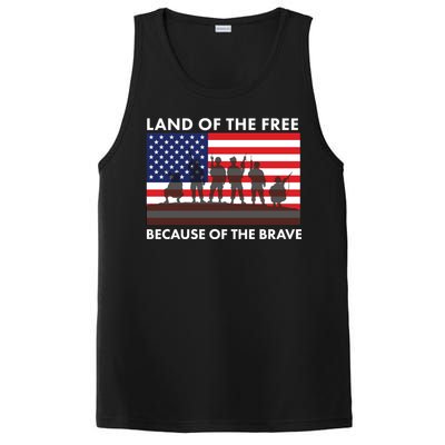 Land Of The Free Because Of The Brave PosiCharge Competitor Tank