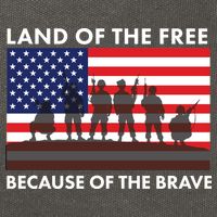 Land Of The Free Because Of The Brave Cotton Canvas Backpack