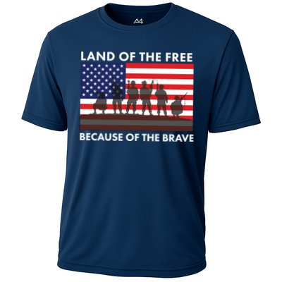 Land Of The Free Because Of The Brave Performance Shirt