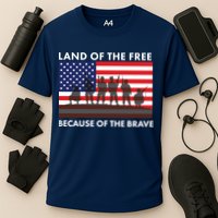 Land Of The Free Because Of The Brave Performance Shirt