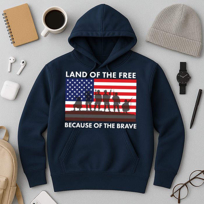 Land Of The Free Because Of The Brave Hoodie