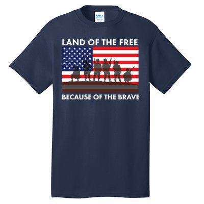 Land Of The Free Because Of The Brave Tall T-Shirt