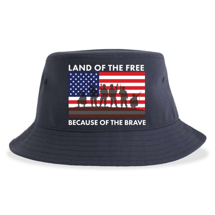 Land Of The Free Because Of The Brave Sustainable Bucket Hat