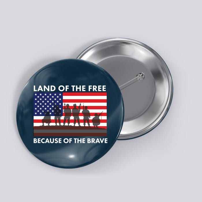 Land Of The Free Because Of The Brave Button