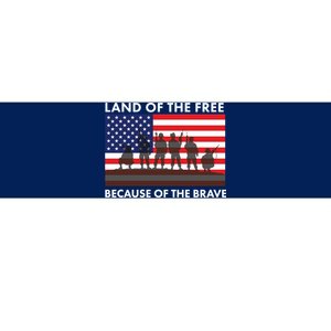 Land Of The Free Because Of The Brave Bumper Sticker