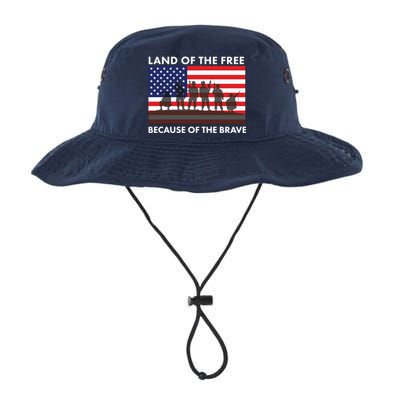 Land Of The Free Because Of The Brave Legacy Cool Fit Booney Bucket Hat