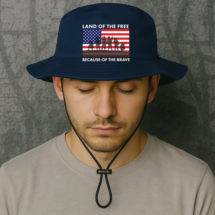 Land Of The Free Because Of The Brave Bucket Hat