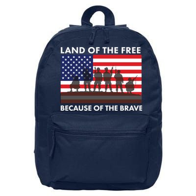 Land Of The Free Because Of The Brave 16 in Basic Backpack