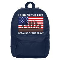 Land Of The Free Because Of The Brave 16 in Basic Backpack