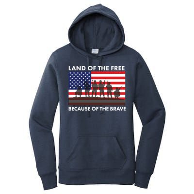 Land Of The Free Because Of The Brave Women's Pullover Hoodie