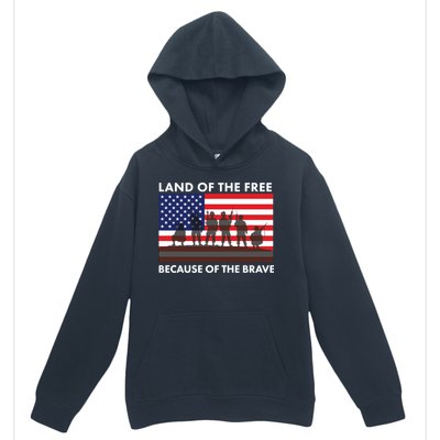 Land Of The Free Because Of The Brave Urban Pullover Hoodie