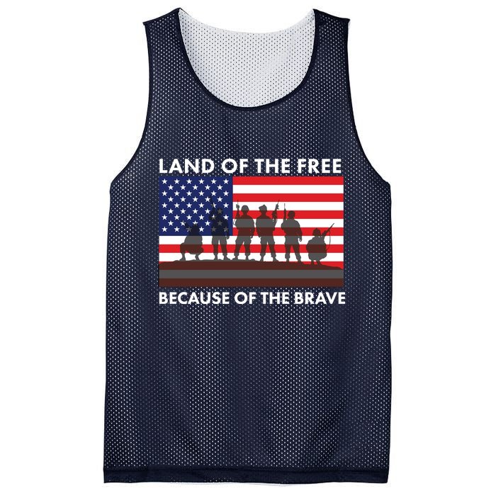 Land Of The Free Because Of The Brave Mesh Reversible Basketball Jersey Tank