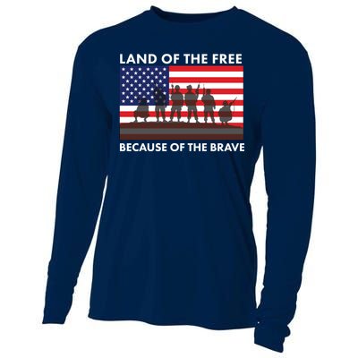 Land Of The Free Because Of The Brave Cooling Performance Long Sleeve Crew